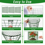 Convivium Plant Protectors from Animals 6 Packs, 13 x 12 in Metal Chicken Wire Cloche Plant Cages for Outdoor Plants, Garden Fencing Animal Barrier with Detachable Dome Lid, Stakes & Zip Ties