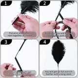 Soarer White Large Ostrich Feathers - 10Pcs Making Kit 34inch Extra Large Ostrich Feathers Long for Tall Vase,Floral Arrangement,Christmas Party Centerpieces and Wedding Home Decoration(White)