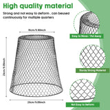 Geosar 10 Pcs 9 inch Chicken Wire Cloche Plant Protector Cover Metal Garden Cloche Dome for Plants Chicken Wire Protection Basket with Garden Stakes for Avoiding Rabbit Bird Small Animals Eat (Black)