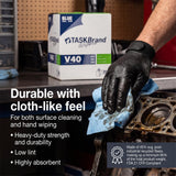 TaskBrand N-V040CGB Blue V40 Value Series Center Pull Wiper Sheets, All-Purpose Disposable Cleaning Towels, 10 x 11.5 Inches, Roll of 200