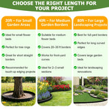 80FT Landscape Edging Border, 4 Inch Tall Plastic Garden Edging