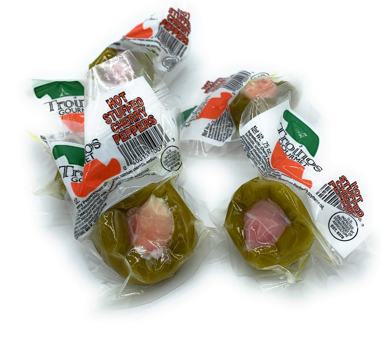 Troino's Stuffed Cherry Peppers (Hot Stuffed 48 Singles)