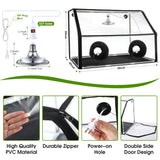 Meonum Mushroom Grow Tent and LED Growing Light Kit, 30 x 20 x 20 Inch Portable Large Still Air Box, Mycology Mushroom Growing Kit, Indoor Propagation Stations with 48 LED Mushroom Grow Lamp(Black)