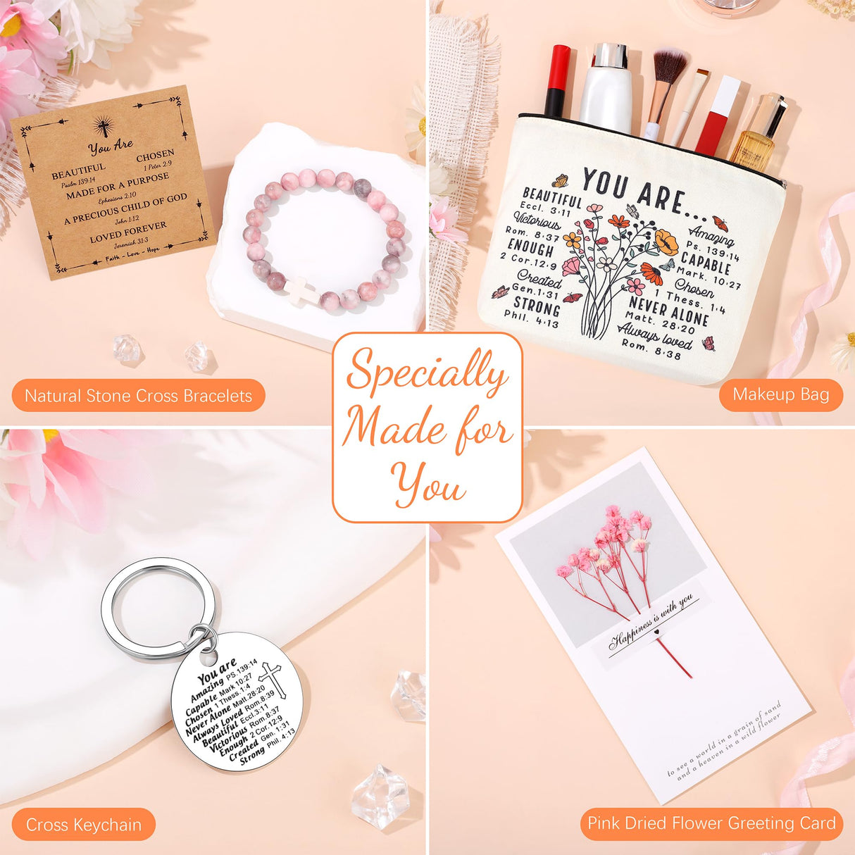 JTENGTOP Christian Religious Gifts for Women, Best Friend Sister Mom Christmas Birthday Gifts for Women Friendship Faith, Valentines Mothers Day Easter Ideas Present for Her Friends