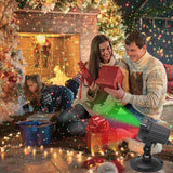 SUNFUCAN Laser Christmas Projector Lights Outdoor, Outdoor Garden Laser Light, Landscape Lights with Red and Green Stars, IP65 Waterproof,Cold Resistant. Suitable for Holiday, Party, Garden Decorati