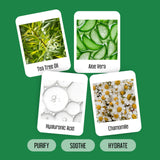 PURELID 100PCs Tea Tree Eyelid Wipes – Cleaning Eye Wipes for People with Dry Eyes & Allergies – Gentle Eyelid Cleanser with Hyaluronic Acid, Chamomile and Aloe – Individually Wrapped & Biodegradable