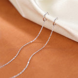 SLUYNZ 925 Sterling Silver Cuff Earrings Chain for Women Crawler Earrings Wrap Climber Earrings Cool Earrings