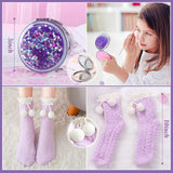 Tacobear Unicorn Gifts for Girls Age 6-10, 9PCS Unicorn Gift Set with Wired Headphones, Lock Diary, Insulated Cup, Coin Pouch, Socks, Mirror & Pen, Christmas Birthday Gifts for Kids 6 7 8 9 10 11 12