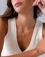 PAVOI Chunky Pendant Necklace for Women, 14K Gold Plated, Yellow Gold, A