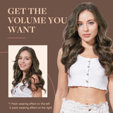 GOO GOO Clip in Hair Extensions Real Human Hair, Remy Human Hair Extensions Clip ins for Women, Natural Human Hair, 18inch 120g 7Pcs, 4/26/4 Balayage Chocolate Brown to Honey Blonde