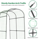 SUNYRISY 71" x 47" x 83" Garden Arch Trellis for Climbing Plants Outdoor