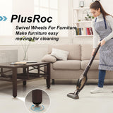 PlusRoc 8 Pack Self Adhesive Caster Wheels 1 Inch for Appliance Sliders Rollers, Load Capacity 28LBS Per Wheel, Low Profile Swivel Wheels for Furniture Storage Bins, Black