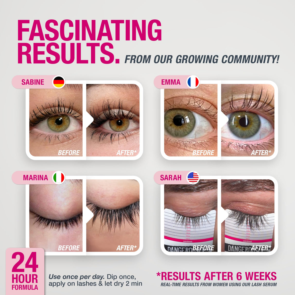 LASHCOCA!NE eyelash growth serum to grow longer & fuller eyelashes | vegan lash enhancing serum | test winner “VERY GOOD” for eyelash extensions | long eye-lashes by Svenja Walberg