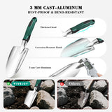 Garden Tool Set, Gardening Gifts for Women, Men, Mom, Dad, 11-Piece Heavy-Duty Aluminum Hand Tools Set with Tote Bag, Ergonomic Handles, Rust-Proof Starter Garden Kits, Gardening Essentials & Supplies