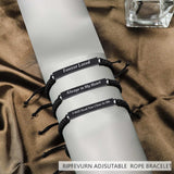RIPFEVURN 4 Pack Cremation Jewelry Bar Urn Bracelet for Ashes for Women Men Adjustable Memorial Keepsake Rope Braided Bracelet