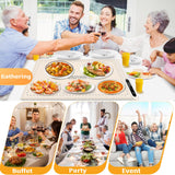 Warming Mat for Food Warmer Heating: Electric Silicone Hot Trays & Warm Buffer Plate 7-Level Temperature Control,Foldable Heat Pad,Keep Dishes Heater,Gift for Kitchen & Party- Cream