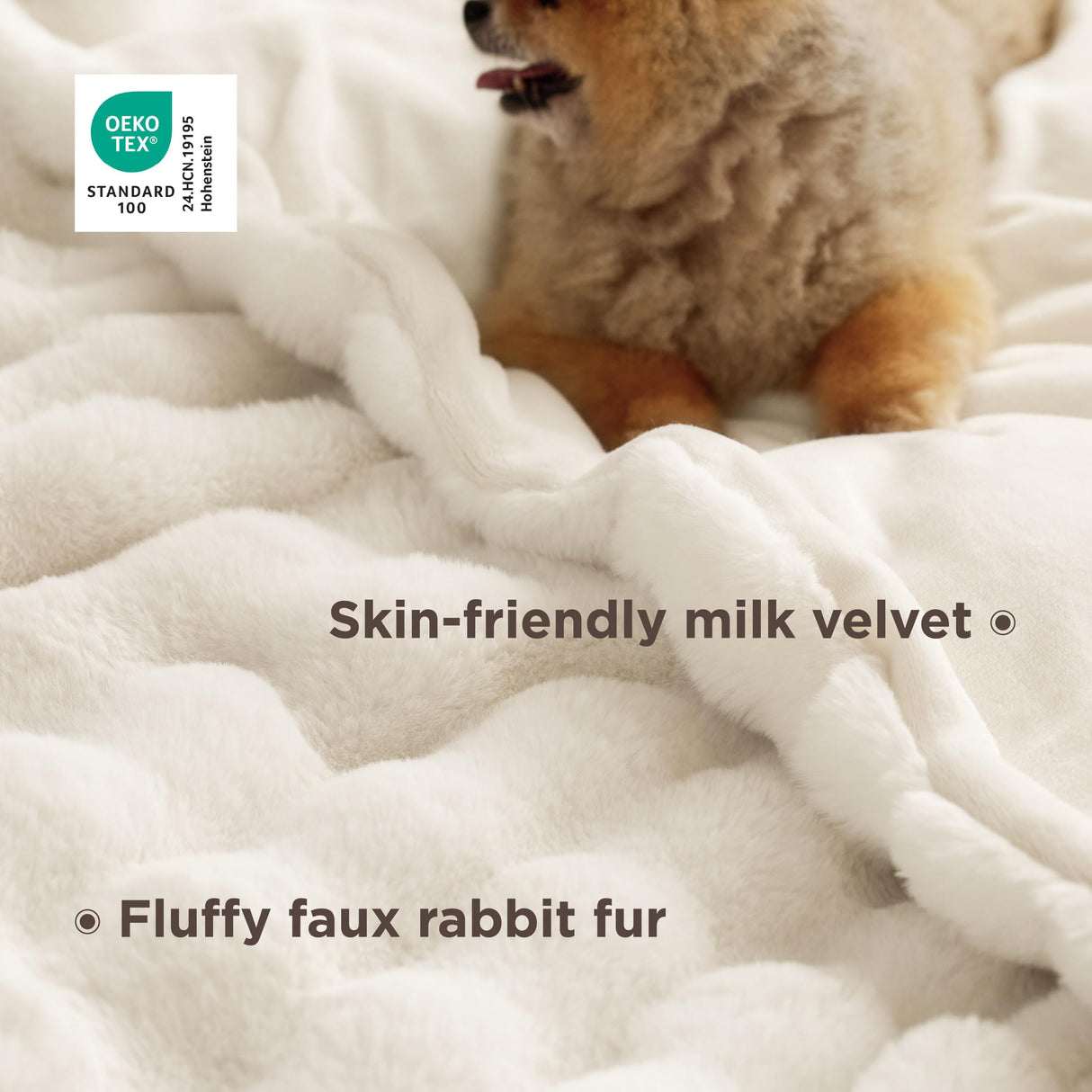 Bedsure GentleSoft Fluffy Throw Blanket, 870GSM Soft Bubble Faux Fur Throw Blanket for Couch, Fuzzy Plush Winter Decor for Christmas, Thick Warm Furry Cozy Gifts for Women Girls Mom, Cream, 50"x60"