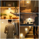 8 Pack Rechargeable Motion Sensor Stair Lights for Indoor, Wireless Battery Operated Night Light,Magnetic Led Stick On Portable Lamp for Step Hallway Closet Under Cabinet Bedroom Kitchen Bathroom