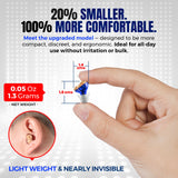 Premium Digital Hearing Aids for Seniors - Invisible in Canal (CIC) In-Ear Mini Sound Enhancer Set, Near-Invisible, Noise Cancelling, Personal Sound Hearing Amplifier - Pair - MZ-21