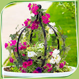 2 Set Metal Garden Obelisk Trellis for Climbing Plants with 100 Ties 18 x 12'' Sturdy Versatile Support for Roses Vines Flowers Potted Plants Garden Ornament Easy Assembly Indoor Outdoor Displays