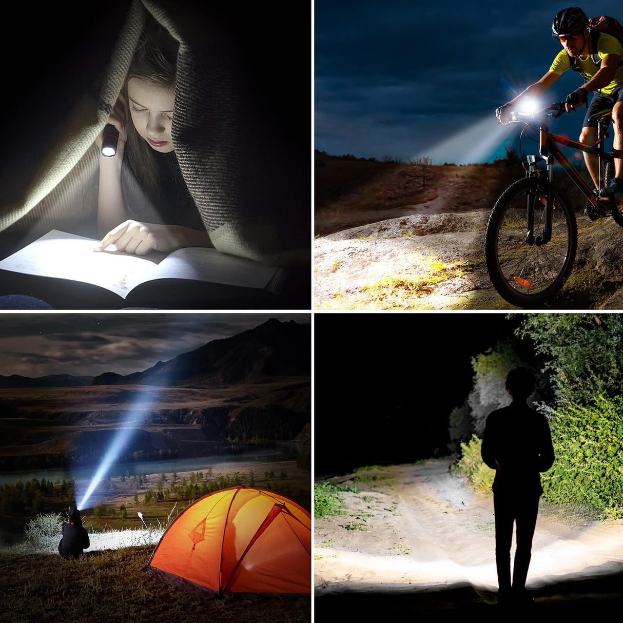 Blukar Rechargeable Flashlight 2 Pack, High Lumens Flashlight, Super Bright Small LED Flash Light- Zoomable, Adjustable Brightness, Long Lasting for Camping, Outdoors and Home Emergency