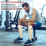 CHARMKING Compression Socks for Women & Men (8 Pairs) 15-20 mmHg Graduated Copper Support Socks are Best for Pregnant, Nurses - Boost Performance, Circulation, Knee High & Wide Calf (S/M, Multi 54)