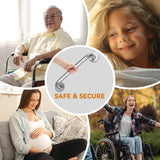 AmazerBath Shower Grab Bars for Seniors Anti Slip, Bath Safety Grab Bar for Needy, Stainless Steel Bathroom Safety Grab Bars, Thickened Bar Bigger Base Holds 500LBS, 16"L x 1.25"D, Brushed Nickel