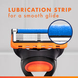 Gillette Fusion5 Razors for Men, 1 Razor, 4 Blade Refills, Lubrastrip for a More Comfortable Shave