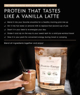 Truvani Protein + Energy Drink Mix with 87mg Caffeine | Vanilla Latte | 12g Organic Plant Based Protein | 20 Servings | USDA Organic Coffee Powder & Adaptogens | Gluten & Dairy Free | Vegan | Non-GMO
