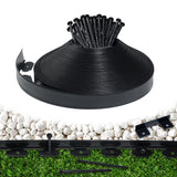 Landscape Edging Border 100 FT 2 Inch Tall with 180 Spikes, Plastic Edging for Landscaping, Garden Edging Border, Flower Bed, Paver and Lawn Edging Border, Black