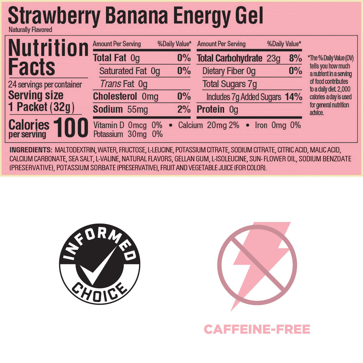 GU Energy Original Sports Nutrition Energy Gel, Vegan, Gluten-Free, Kosher, and Dairy-Free On-the-Go Energy for Any Workout, 24-Count, Strawberry Banana