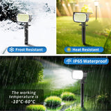 Tadyreal Solar Spot Lights Outdoor 10 Pack, [46 LED/3 Modes] Solar Landscape Spotlights Waterproof, 2-in-1 Auto On/Off Solar Powered Lights for Outside Yard Garden Wall Pathway(Cool White)