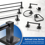 Ruacq Toilet Paper Holder Matte Black Double Post Pivoting Square Tissue Holders Roll Holder Hangers Toilet Paper Modern Wall Mounted, Commercial Bathroom Toilet Paper Roll Holder