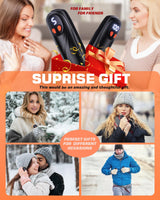 Hand Warmers Rechargeable 2 Pack, 6000mAh Electric Hand Warmers, 5-Level Heating with Battery Display, Reusable Portable Pocket Heater, Gifts for Christmas, Outdoor, Golf, Travel, Hunting, Camping