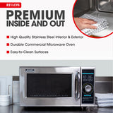 Sharp R-21LCFS Medium Duty Commercial Microwave (Dial Timer, 1000-Watts, 120-Volts) (Update of R-21LCF),Silver