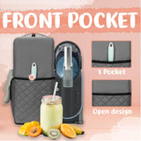 CROTIRAD Slushie Machine Dust Cover for Ninja Slushie Frozen Drink Maker, Hanging Dust Cover for Ninja Slushy Machine, Easy Foldable Fits Ninja Slushi Maker, Quilted Gray, Upgrade