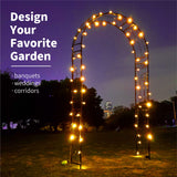 SCENDOR Metal Garden Arbor Wedding Arch 95.3" H x 45" W, Heavy Duty Rustproof Iron Pergola Trellis for Climbing Plants Outdoor Garden Patio Pathway Lawn Ceremony Party Decoration