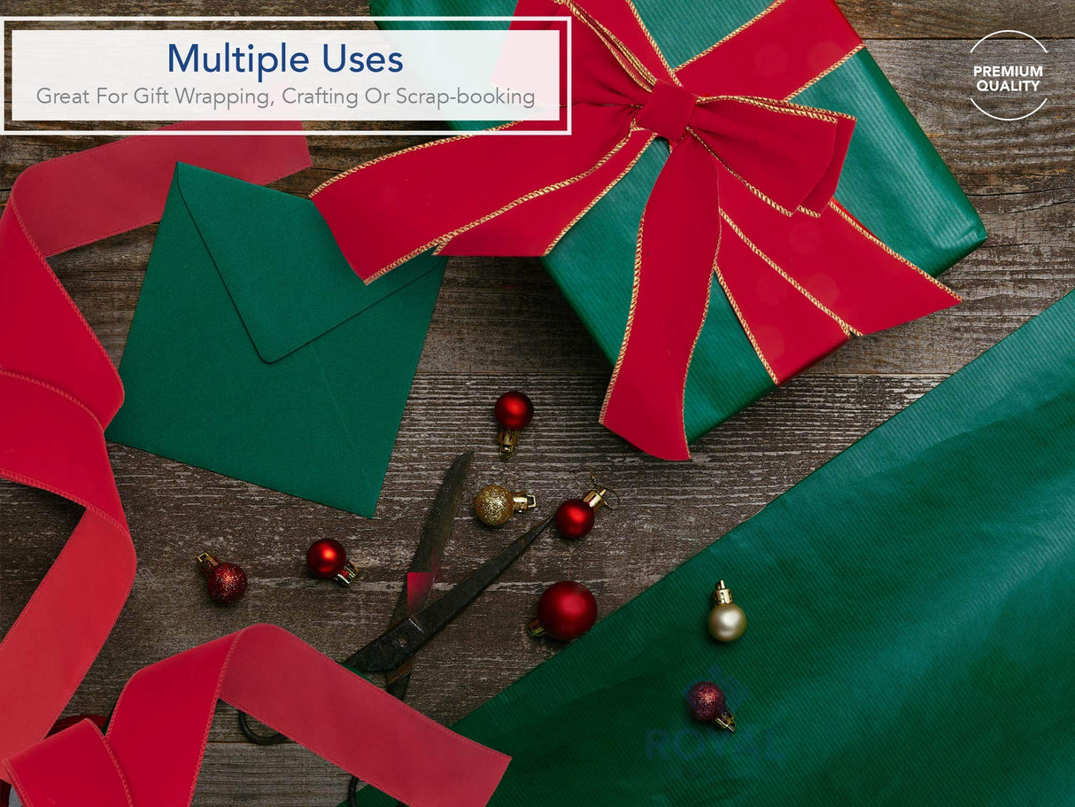 Royal Imports Wired Traditional Red Christmas Waterproof Ribbon, Floral & Craft Decor - 2.5" (#40) - 50 Yd (150') - Red w Red Edge