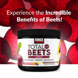 Force Factor Total Beets Energy Drink Mix, Superfood Beet Root Powder with Nitrates to Boost Energy and Support Circulation, Blood Flow, Nitric Oxide and Stamina, Heart Health Supplement, 30 Servings