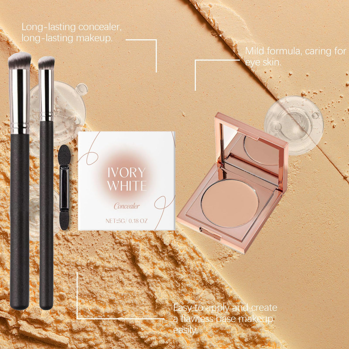 TIRDET Colored Clay CC Undereye Corrector, Under Eye Concealer Color C ...