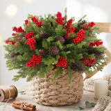 Daynight 6 Pack Artificial Christmas Pine Branches for Outdoor Decor