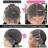 GYAJEP 32 inch Deep Wave Lace Front Wigs Human Hair 13x6 HD Lace Front Wigs Human Hair Pre Plucked 200% Density Deep Wave Wig Human Hair with Baby Hair Natural Color