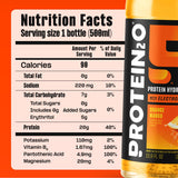Protein2o Hydration Drink - 2-in-1 Liquid Clear Whey Protein Isolate and Electrolyte Drink - 20g Protein, Vitamins B5, B6 - Post-Workout Recovery - 16.9 Fl Oz - 12 Count Orange Mango