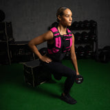 Amstaff Fitness Weighted Vest - Weight Vest for Running, Strength Training & Muscle Building, Features Reflective Stripe for Safe Outdoor Workouts (8lbs, Pink)