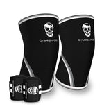 Gymreapers Elbow Sleeves (1 Pair) W/Wrist Wraps - Support & Compression for Powerlifting, Weightlifting, Bench & Tendonitis - 5mm Neoprene Sleeve - For Men & Women - 1 Year Warranty (X-Large)