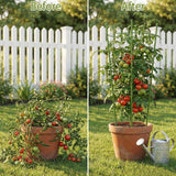 4 Pack Garden Tomato Cage for Pots, 24" Metal Tomatoes Cages Plant Support with Stable Support Rings (24")