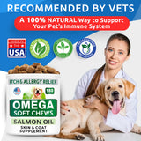 BARK&SPARK Omega 3 for Dogs, Fish Oil Skin & Coat, Itch&Allergy Support