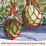 Nuenen 6 Pcs Watermelon Net Melon Hammock Melon Cradle Plant and Garden Supports Pumpkin Support Hanging Bag Protects Watermelons, Honeydew, Squash, Cantaloupes (Red)