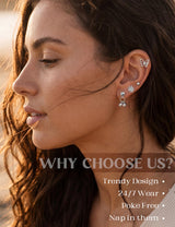 LOLIAS 90Pairs Hypoallergenic Stud Earrings Set for Sensitive Ears Women