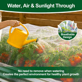 2 Pack Garden Netting for 8x4FT Raised Beds, Ultra-Fine Mesh Plant Covers with Drawstring, Bird, Pest & Small Animal Barrier for Vegetables, Fruits & Flowers
